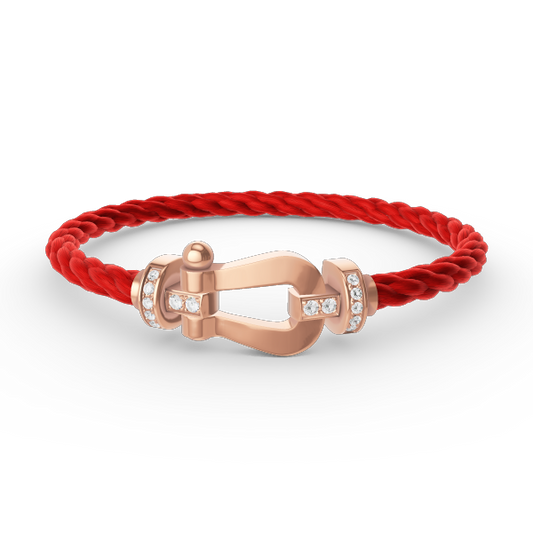 [Stars Jewelry]FORCE LARGE HORSESHOE HALF DIAMOND BRACELET ROSE GOLD