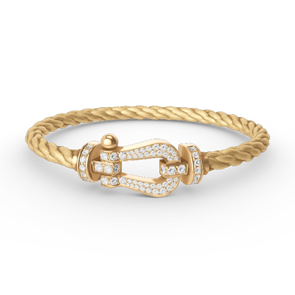 [Stars Jewelry]FORCE LARGE HORSESHOE FULL DIAMOND BRACELET GOLD