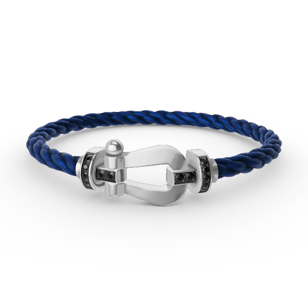 [Stars Jewelry]FORCE LARGE HORSESHOE BLACK DIAMOND BRACELET SILVER