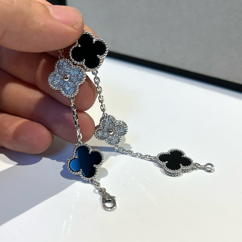 [Stars Jewelry] CLOVER 5 MOTIF ONYXS BRACELET COLLECTION