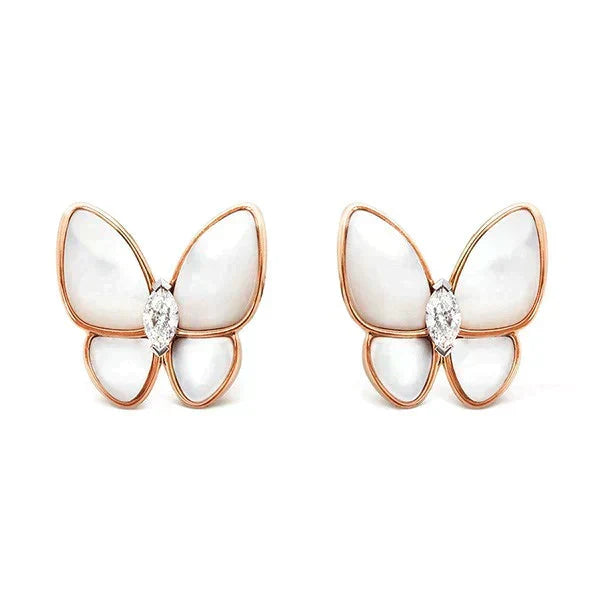[Stars Jewelry]BUTTERFLY MOP DIAMOND EARRINGS
