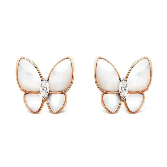 [Stars Jewelry]BUTTERFLY MOP DIAMOND EARRINGS