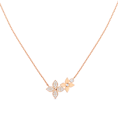 [Stars Jewelry]STAR BLOSSOM NECKLACE PINK GOLD DIAMONDS
