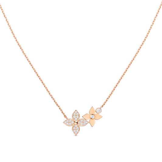 [Stars Jewelry]STAR BLOSSOM NECKLACE PINK GOLD DIAMONDS