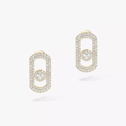 [Stars Jewelry]So Move Pave_-Set Diamond Earrings in Silver