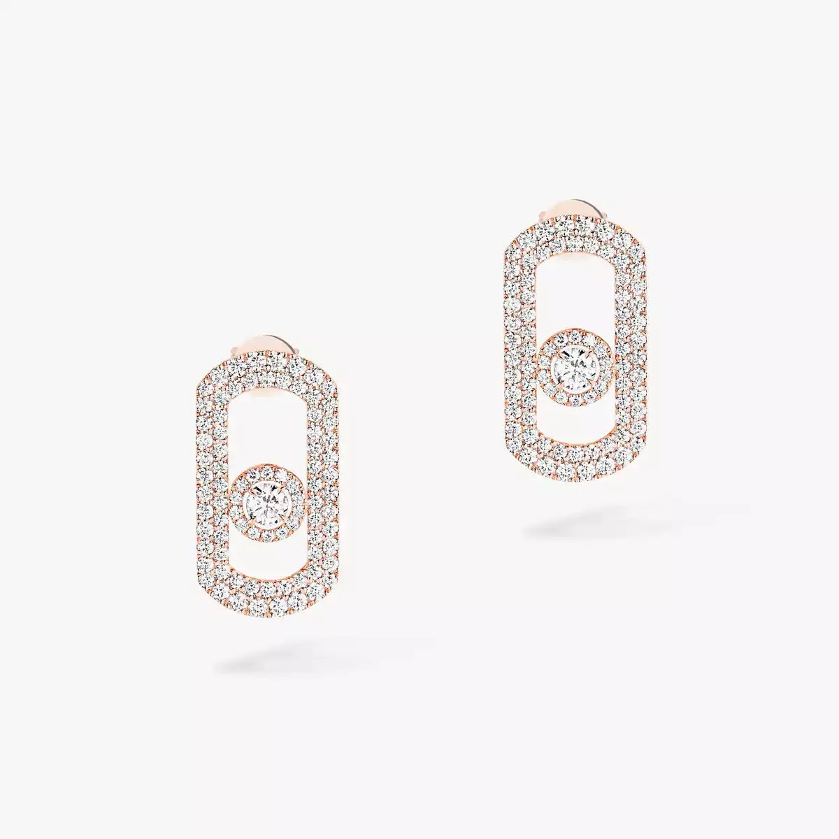 [Stars Jewelry]So Move Pave_-Set Diamond Earrings in Silver
