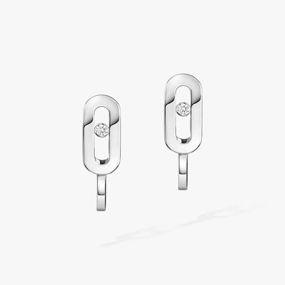 [Stars Jewelry]Diamond Mini Hoop Earrings Move Classique