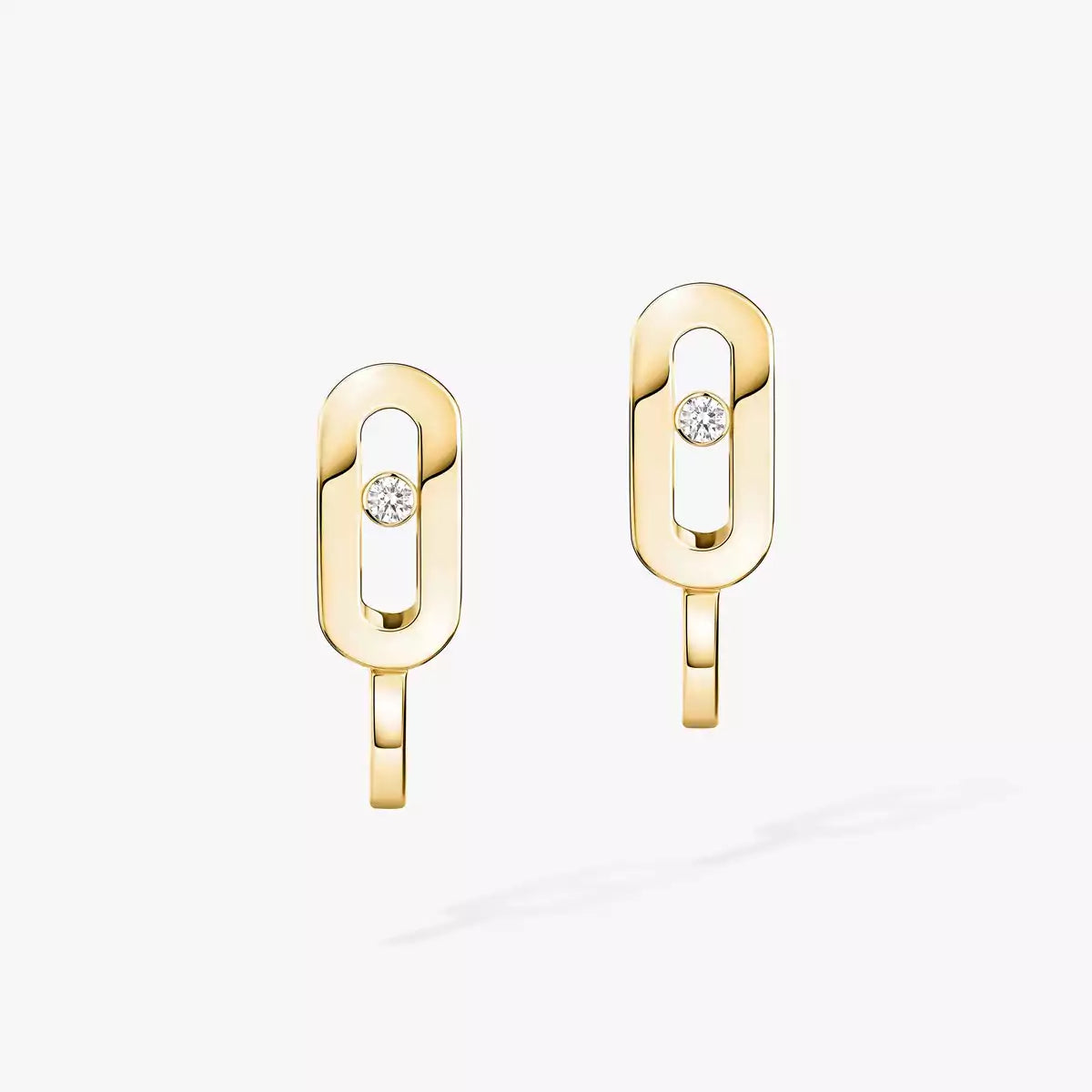 [Stars Jewelry]Diamond Mini Hoop Earrings Move Classique