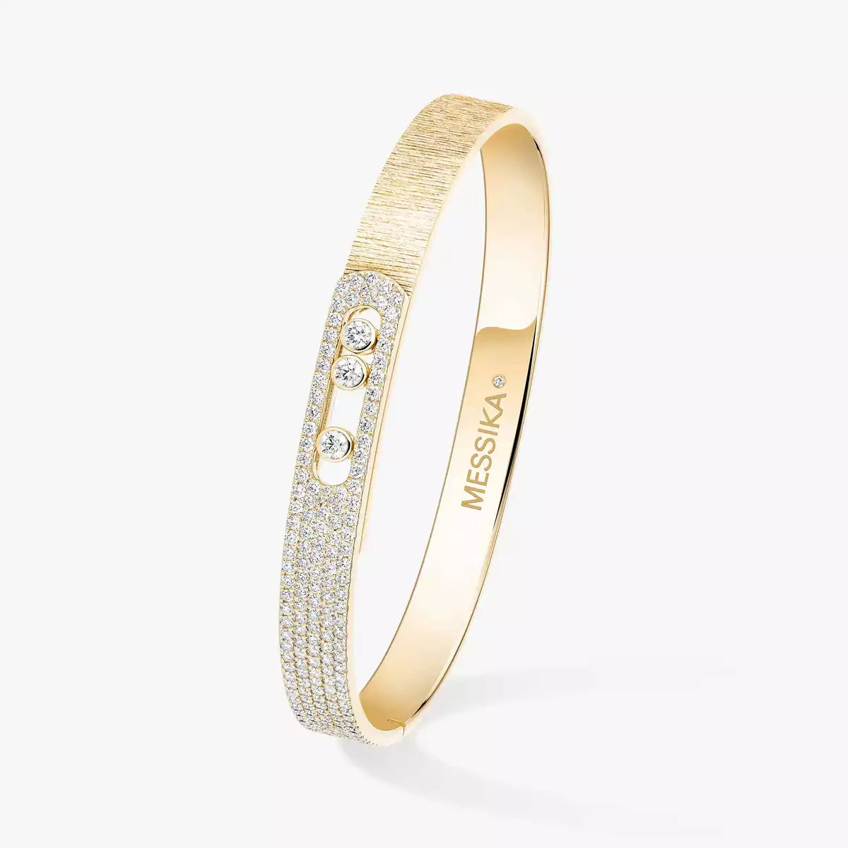 [Stars Jewelry]Move Noa Ciselé half pavé bangle