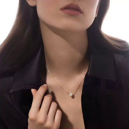 [Stars Jewelry]Diamond Necklace 0,20ct Brilliant Shape Joy