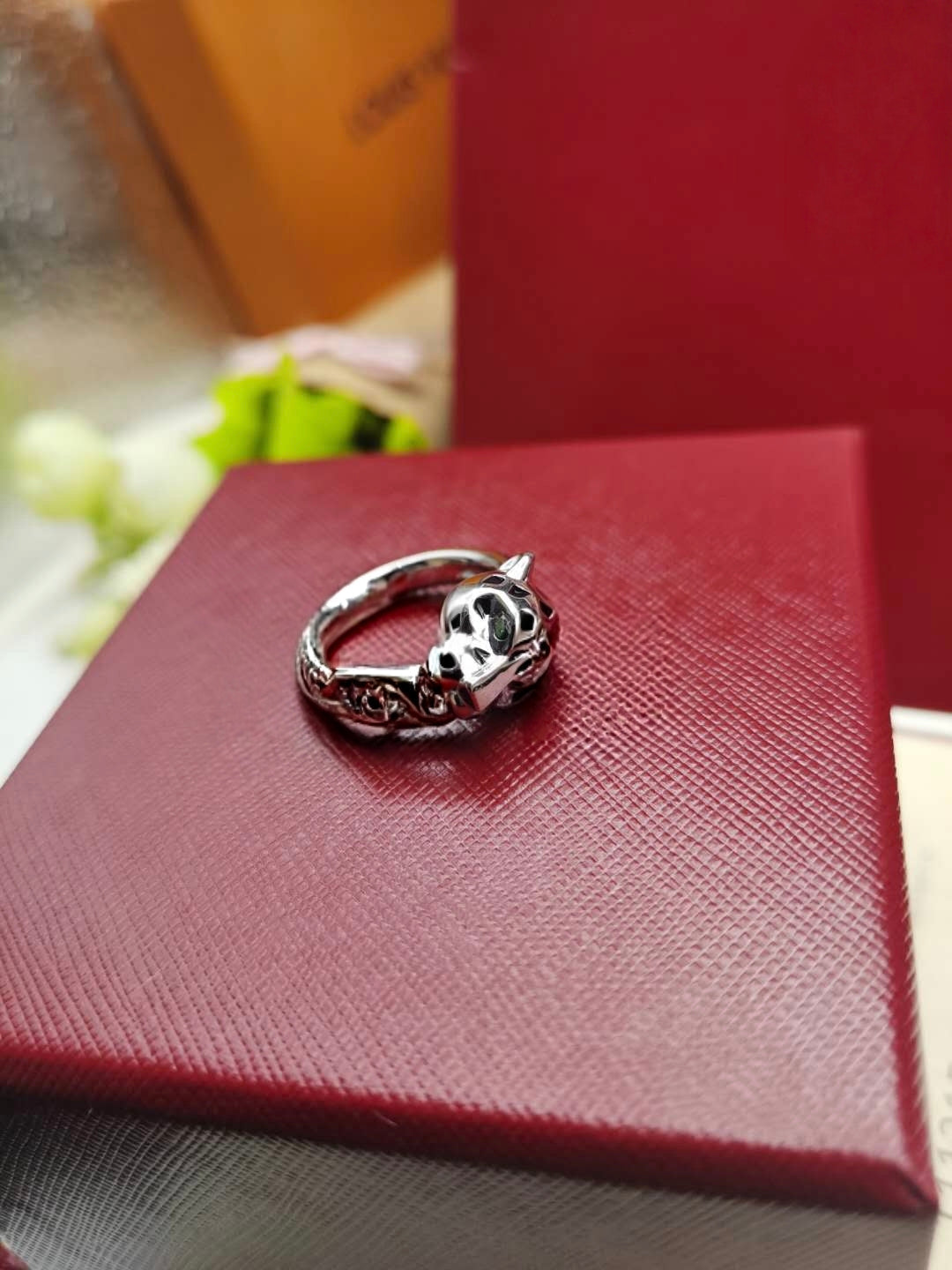 [Stars Jewelry]LEOPARD-HEAD LEOPARD-PRINT COUPLE RING