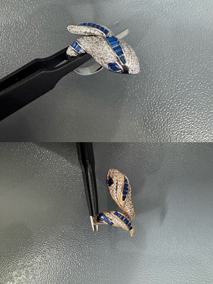 [Stars Jewelry]BRAND NEW LUXURY BLUE SNAKE RING
