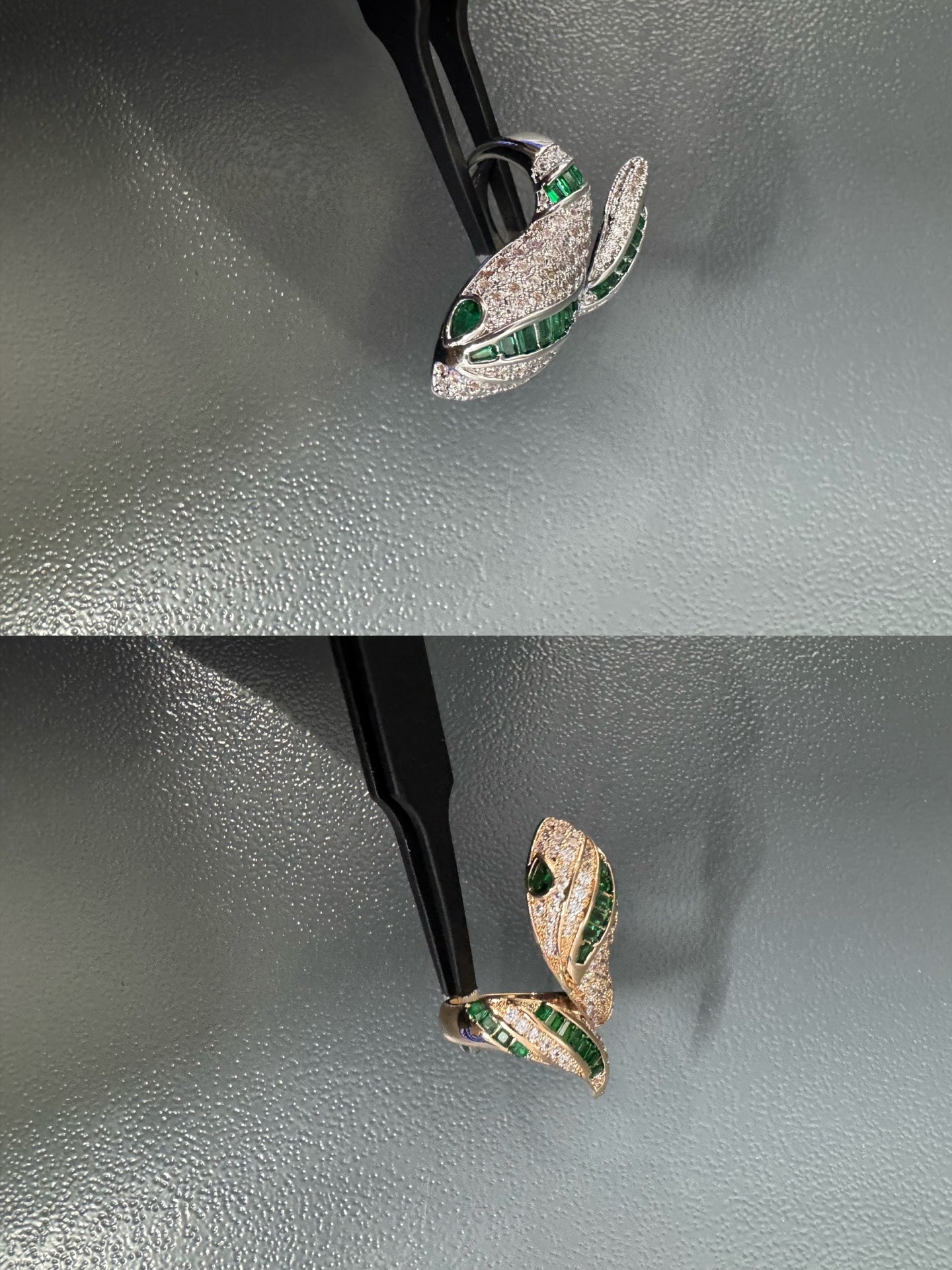 [Stars Jewelry]BRAND NEW LUXURY GREEN SNAKE RING