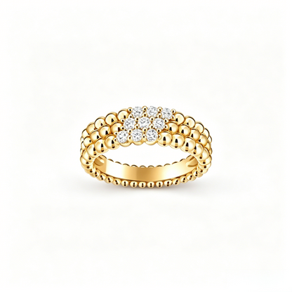 [Stars Jewelry] THREE-ROW DIAMOND RING