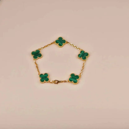 [Stars Jewelry] CLOVER 5 MOTIF MALACHITE BRACELET COLLECTION