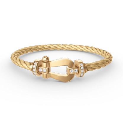 [Stars Jewelry]FORCE LARGE HORSESHOE HALF DIAMOND BRACELET GOLD