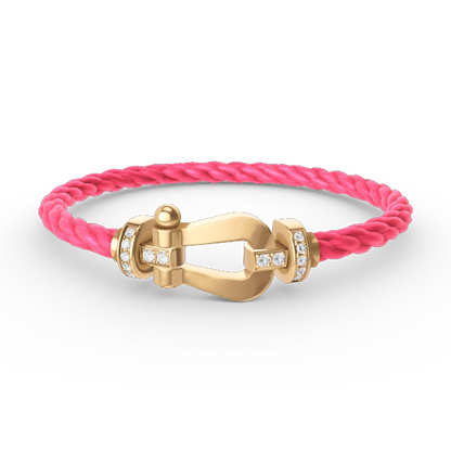 [Stars Jewelry]FORCE LARGE HORSESHOE HALF DIAMOND BRACELET GOLD
