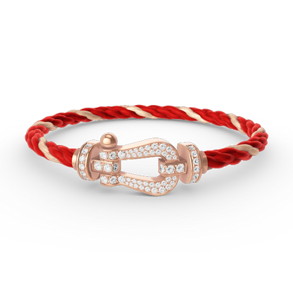 [Stars Jewelry]FORCE LARGE HORSESHOE FULL DIAMOND BRACELET ROSE GOLD