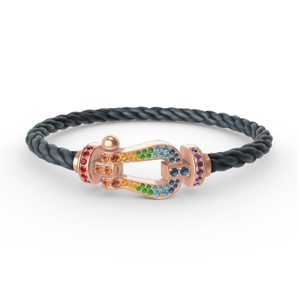 [Stars Jewelry]FORCE LARGE HORSESHOE  COLORED DIAMOND BRACELET ROSE GOLD