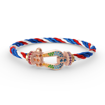 [Stars Jewelry]FORCE LARGE HORSESHOE  COLORED DIAMOND BRACELET ROSE GOLD