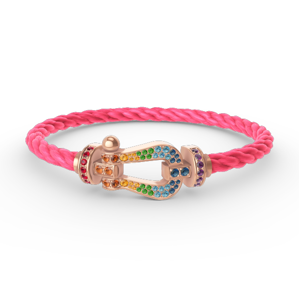 [Stars Jewelry]FORCE LARGE HORSESHOE  COLORED DIAMOND BRACELET ROSE GOLD