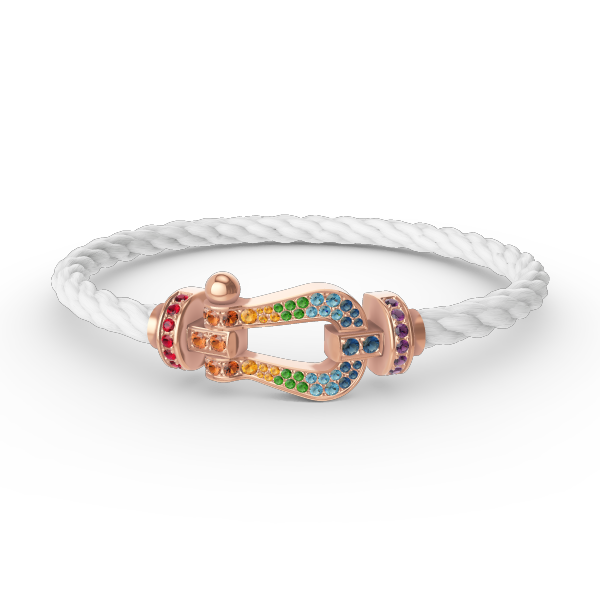 [Stars Jewelry]FORCE LARGE HORSESHOE  COLORED DIAMOND BRACELET ROSE GOLD