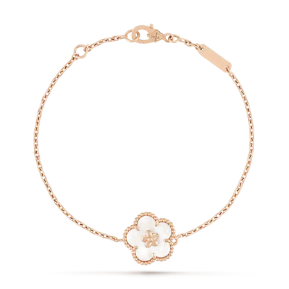 [Stars Jewelry]LUCKY WHITE MOP PLUM BLOSSOM  BRACELET
