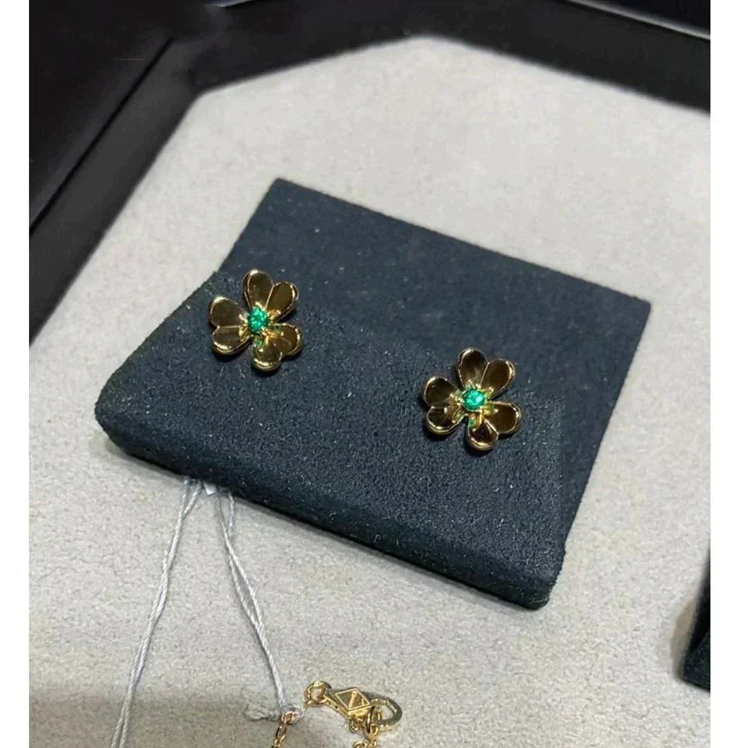 [Stars Jewelry]FRIVOLE  FLOWER MALACHITE EARRINGS