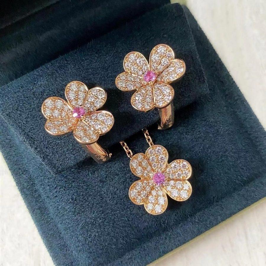[Stars Jewelry]FRIVOLE ROSE GOLD FLOWER DIAMOND NECKLACE