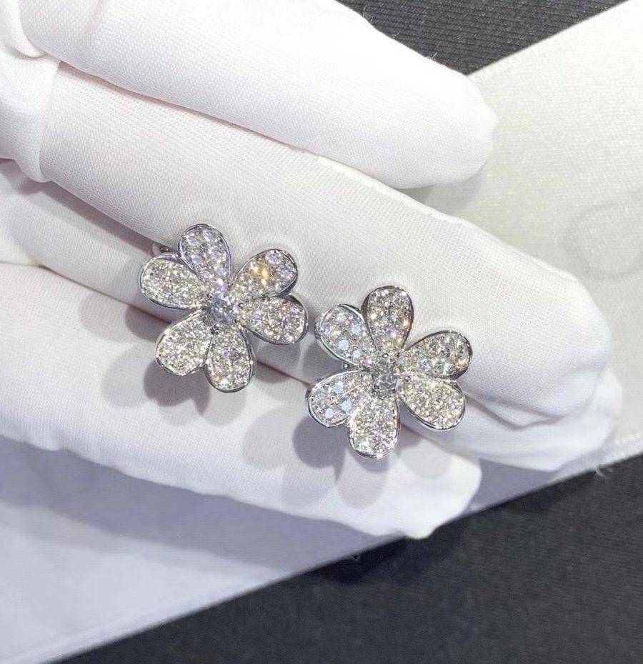 [Stars Jewelry]FRIVOLE SILVER FLOWER DIAMOND EARRINGS