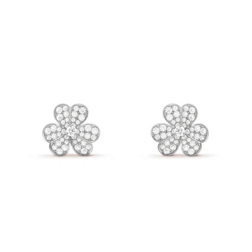 [Stars Jewelry]FRIVOLE SILVER FLOWER DIAMOND EARRINGS