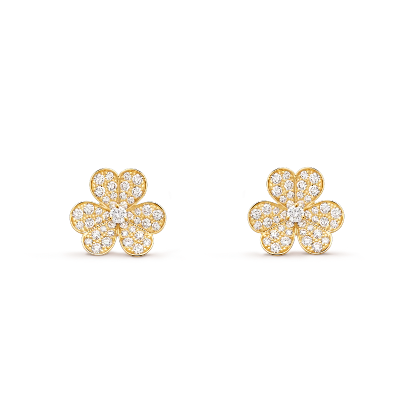 [Stars Jewelry]FRIVOLE GOLD FLOWER DIAMOND EARRINGS