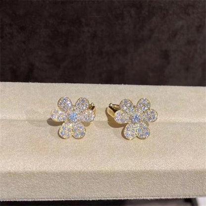 [Stars Jewelry]FRIVOLE GOLD FLOWER DIAMOND EARRINGS