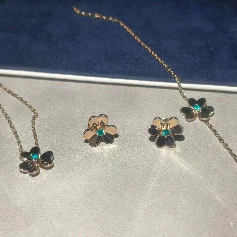 [Stars Jewelry]FRIVOLE  FLOWER MALACHITE EARRINGS