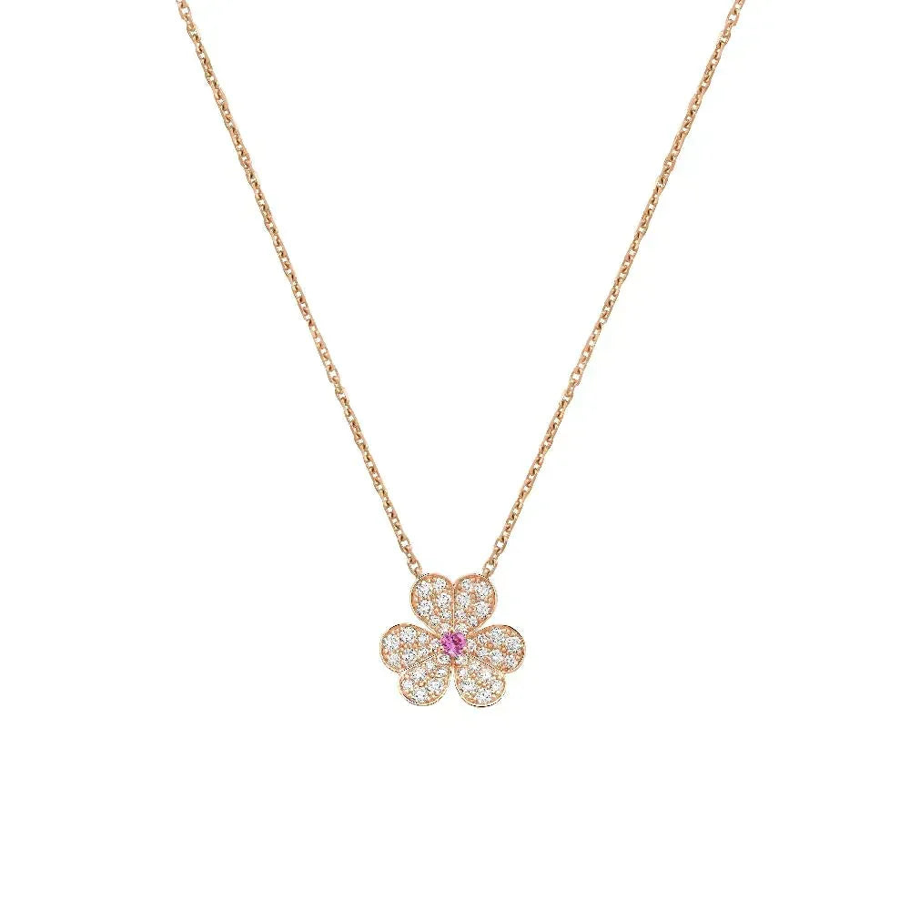 [Stars Jewelry]FRIVOLE ROSE GOLD FLOWER DIAMOND NECKLACE