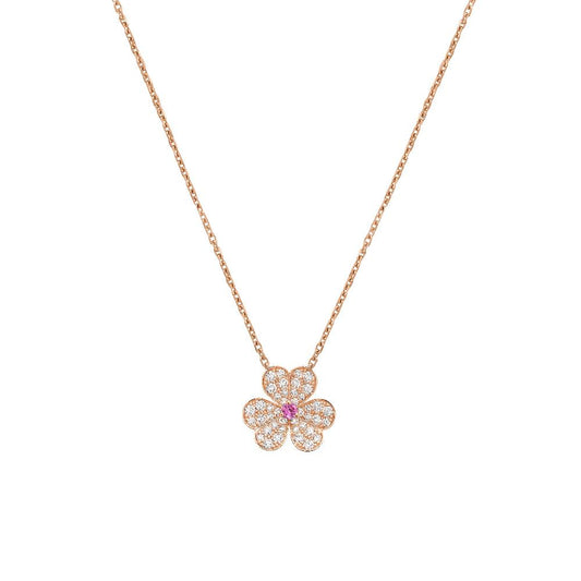 [Stars Jewelry]FRIVOLE ROSE GOLD FLOWER DIAMOND NECKLACE