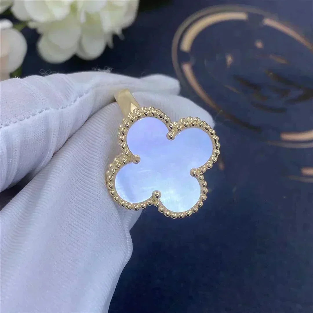 [Stars Jewelry]CLOVER WHITE MOP RING
