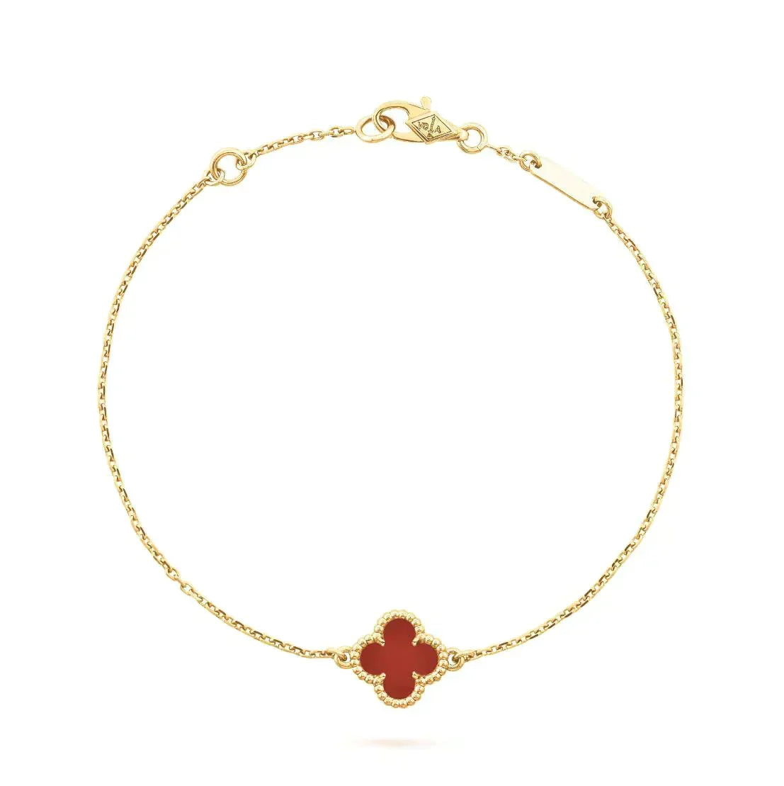 [Stars Jewelry]CLOVER  CARNELIAN SINGLE FLOWER BRACELET