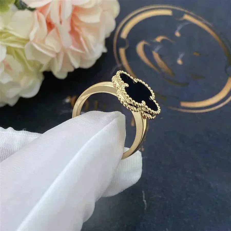 [Stars Jewelry]CLOVER ONYX RING