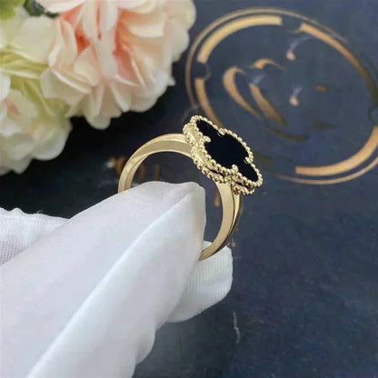 [Stars Jewelry]CLOVER ONYX RING
