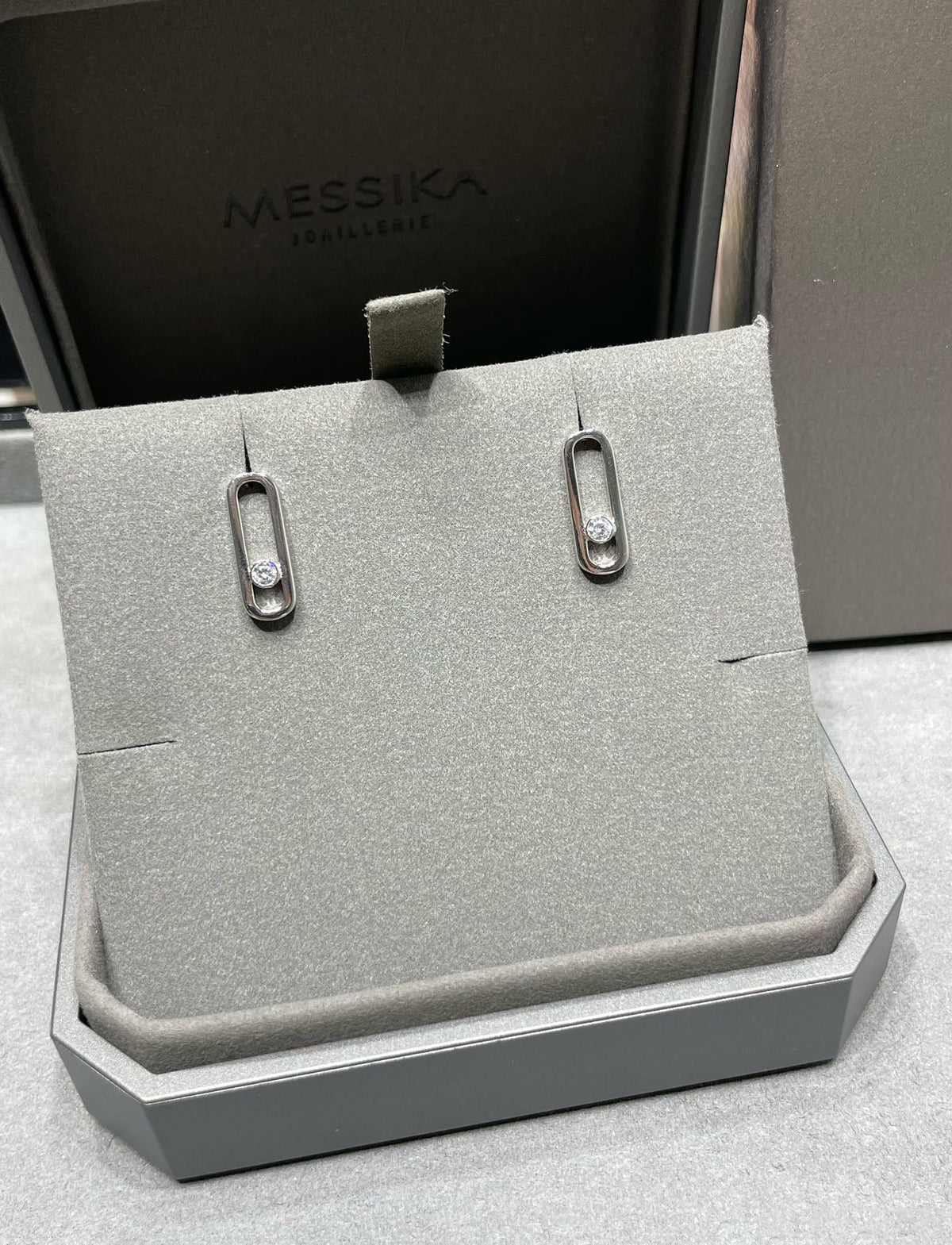 [Stars Jewelry]MOVE UNO SMALL 1 DIAMOND EARRINGS