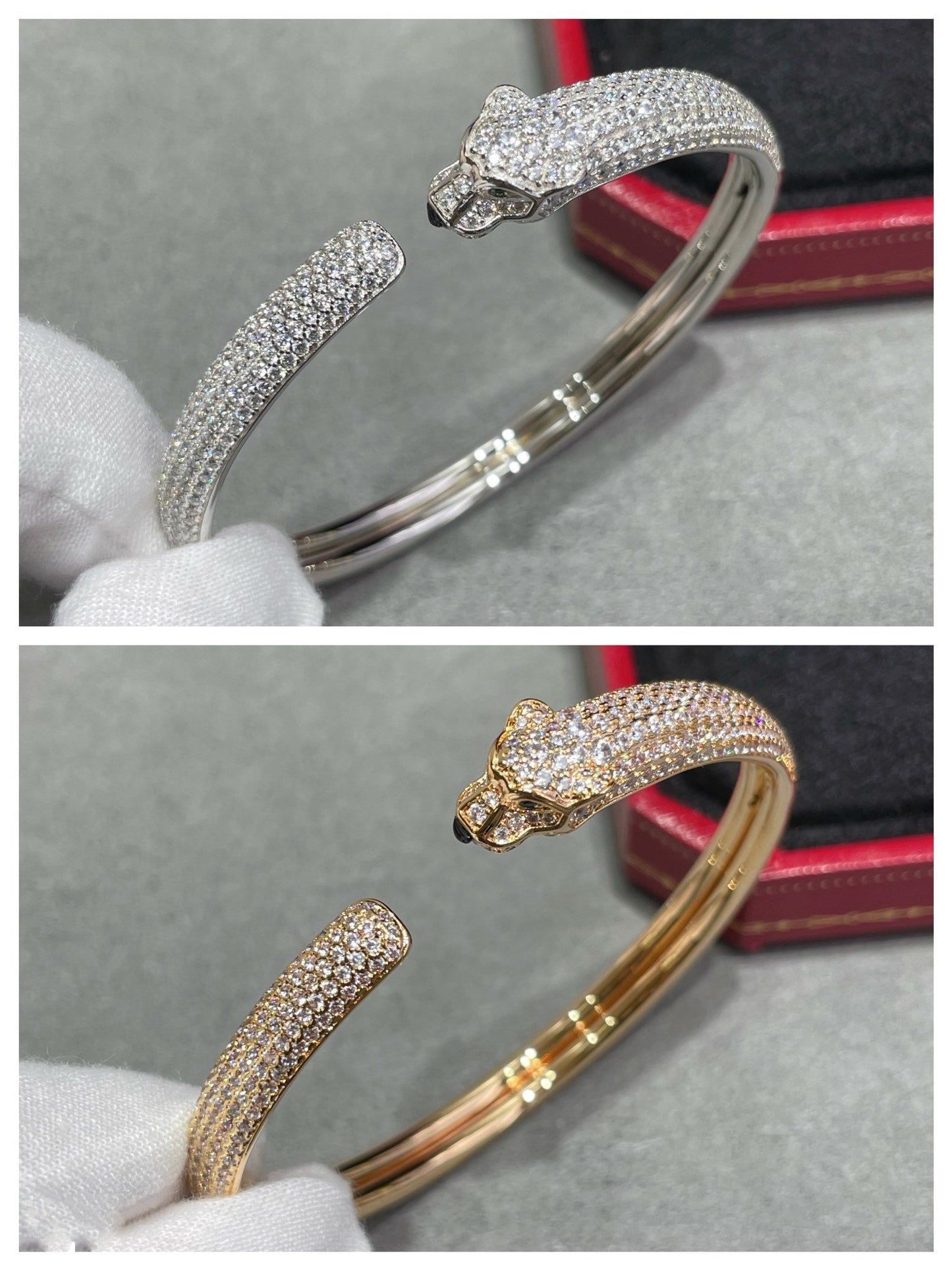 [Stars Jewelry]PANTHERE FULL DIAMOND OPEN BRACELET