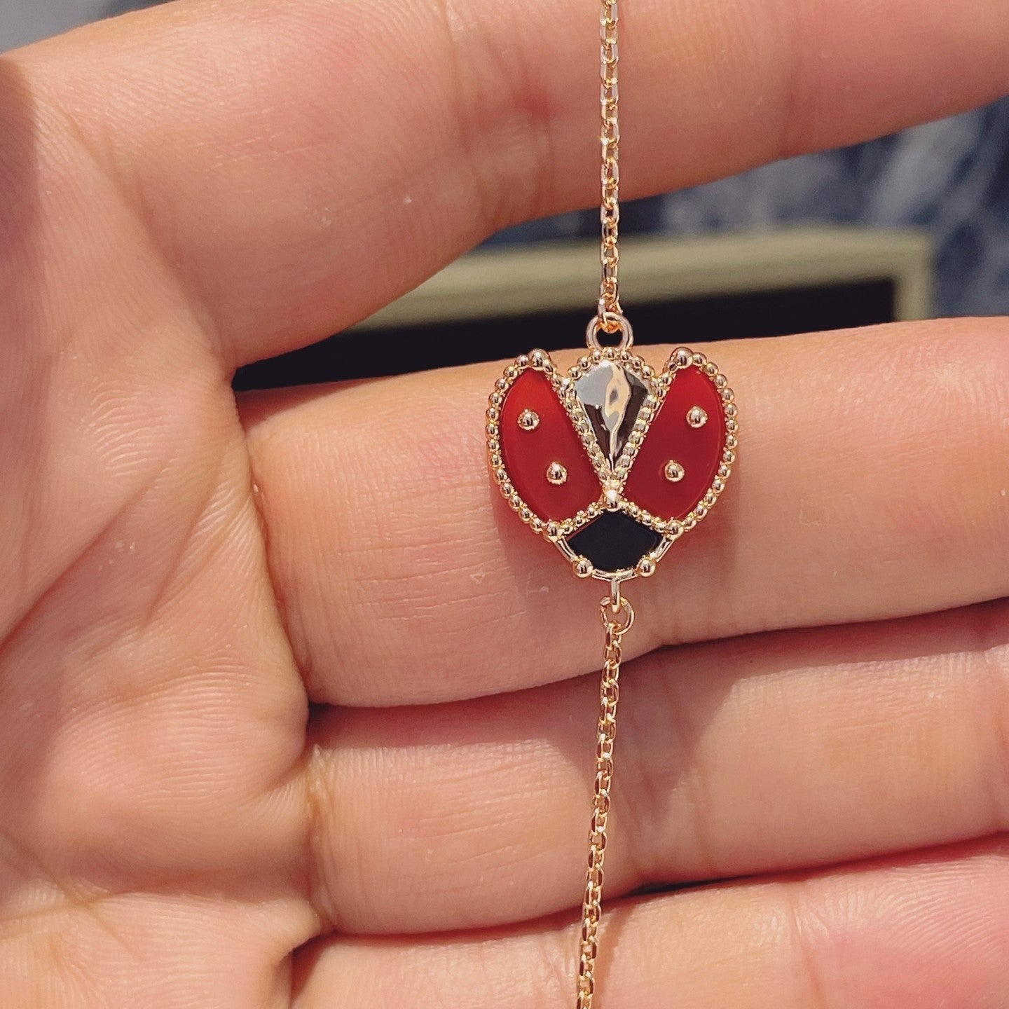 [Stars Jewelry]LUCKY SPRING 1 MOTIF PINK GOLD BRACELET