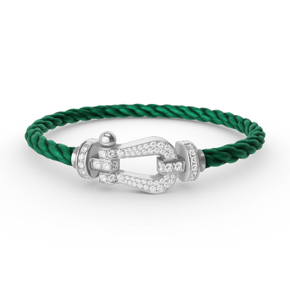 [Stars Jewelry]FORCE LARGE HORSESHOE FULL DIAMOND BRACELET SILVER