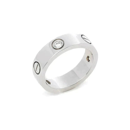 [Stars Jewelry]LOVE RING 5.5MM 3 DIAMONDS SILVER